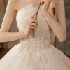 Sequin Strapless A-Line Gown