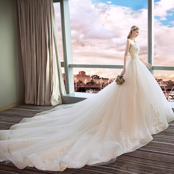Strapless Court Train Gown