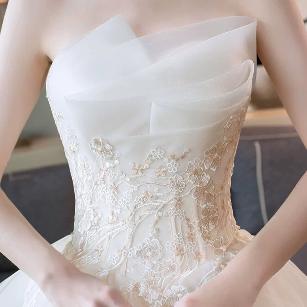 Strapless Court Train Gown