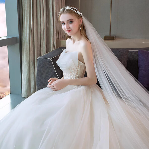 Strapless Court Train Gown