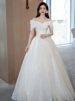 French Off-Shoulder Gown