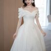 French Off-Shoulder Gown