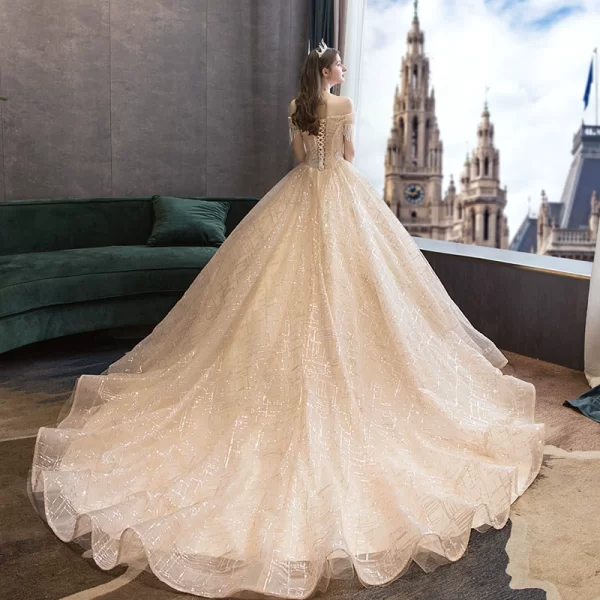 Starry Off-Shoulder Fairy Gown