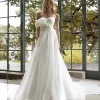 Asymmetrical A-line Organza Wedding Dress