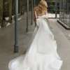Asymmetrical A-line Organza Wedding Dress