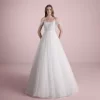Princess Scoop Neck Tulle Wedding Dress