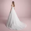 Princess Scoop Neck Tulle Wedding Dress