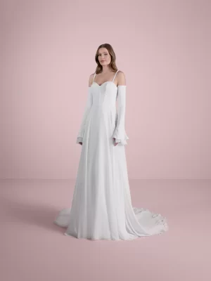 Sweetheart A-line Chiffon Wedding Dress