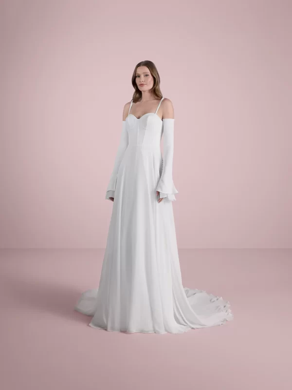 Sweetheart A-line Chiffon Wedding Dress