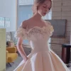 Off Shoulder Satin Gown