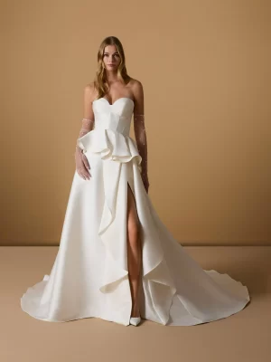 Sweetheart A-Line Wedding Dress in Mikado