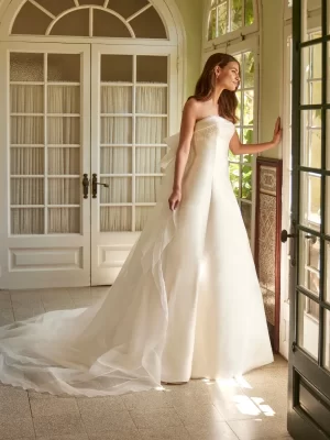 Strapless A-line Mikado Wedding Dress