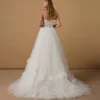 Strapless A-Line Tulle Wedding Dress