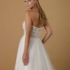 Strapless A-Line Tulle Wedding Dress