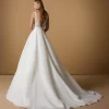 V-Neck A-Line Wedding Dress in Organza