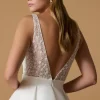 V-Neck A-Line Wedding Dress in Organza