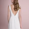 V-Neck A-Line Chiffon Wedding Dress