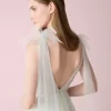 V-Neck A-Line Tulle Wedding Dress