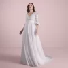 Plus Size V-neck A-line Wedding Dress