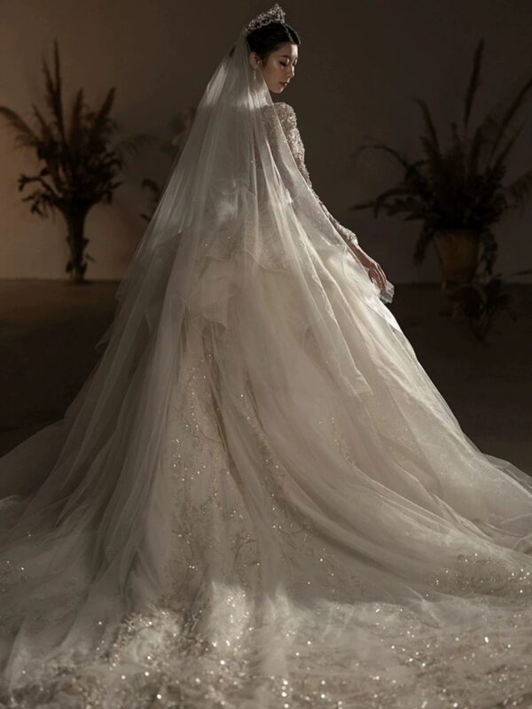 Lace Beaded French Gown