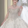 Satin Off-Shoulder Gown