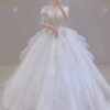Off-Shoulder Cathedral Gown