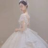 Off-Shoulder Cathedral Gown