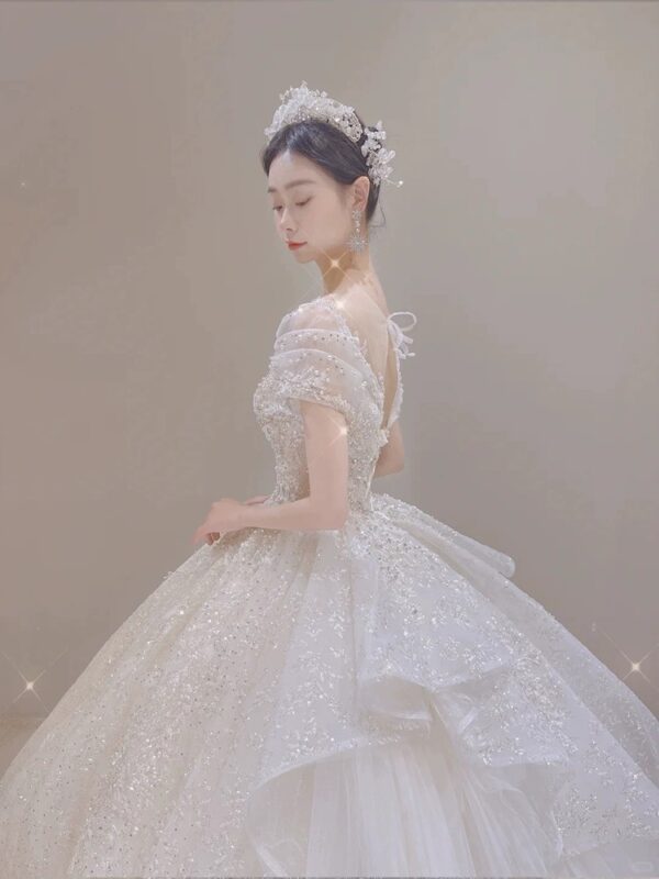 Off-Shoulder Cathedral Gown