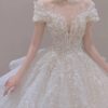 Off-Shoulder Cathedral Gown