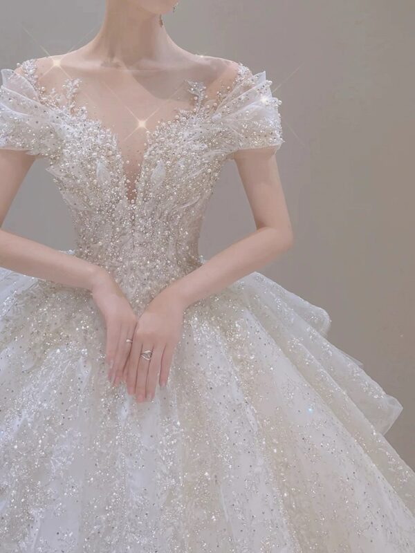 Off-Shoulder Cathedral Gown