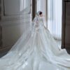 Satin V-Neck Bridal Gown