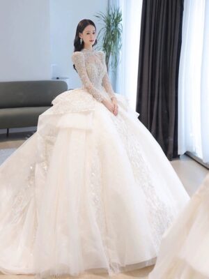 Vintage Long Sleeve Gown