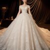 French Off-Shoulder Royal Gown