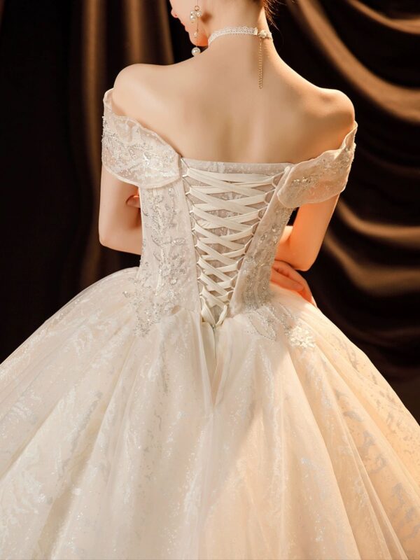 French Off-Shoulder Royal Gown