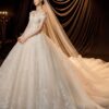 French Off-Shoulder Royal Gown