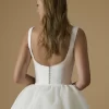 V-Neck Mikado Mermaid Wedding Dress – Sleeveless