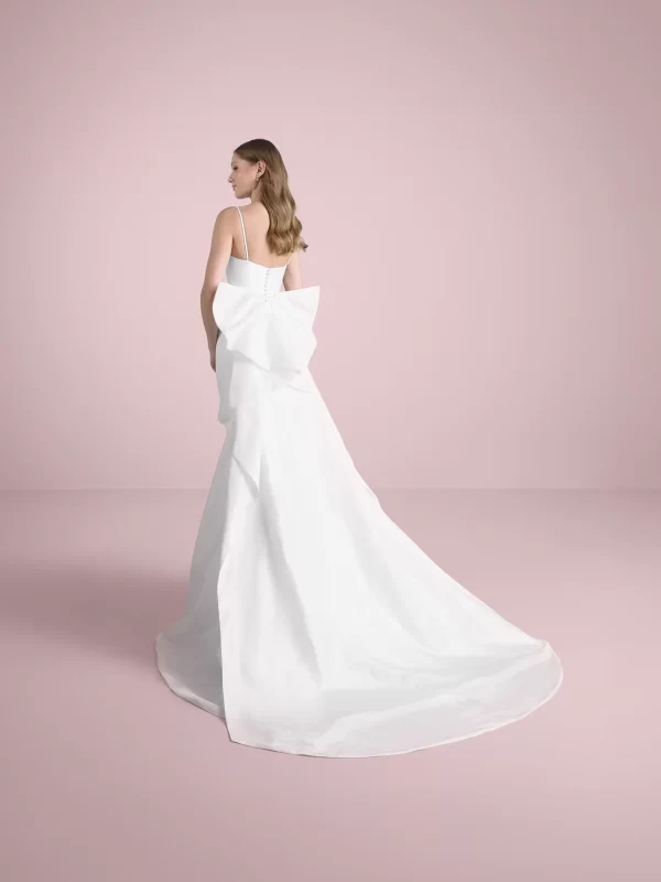 V-Neck Mermaid Wedding Dress in Mikado