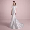 Off-Shoulder Mermaid Wedding Dress in Mikado