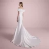 Off-Shoulder Mermaid Wedding Dress in Mikado