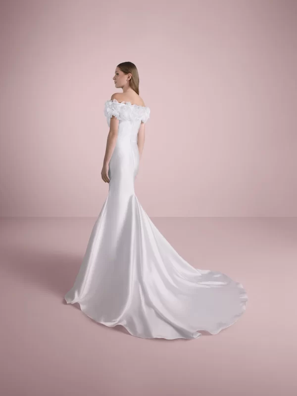 Off-Shoulder Mermaid Wedding Dress in Mikado