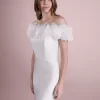 Off-Shoulder Mermaid Wedding Dress in Mikado