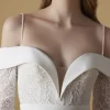 Off-Shoulder Column Crepe Wedding Dress