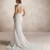 Lace Halter Column Wedding Dress